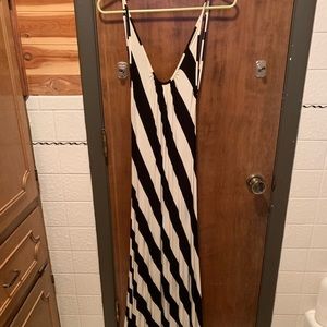 Black and white stripped dress